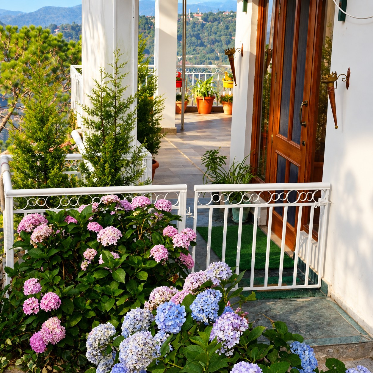 Balcony overlooking the valley